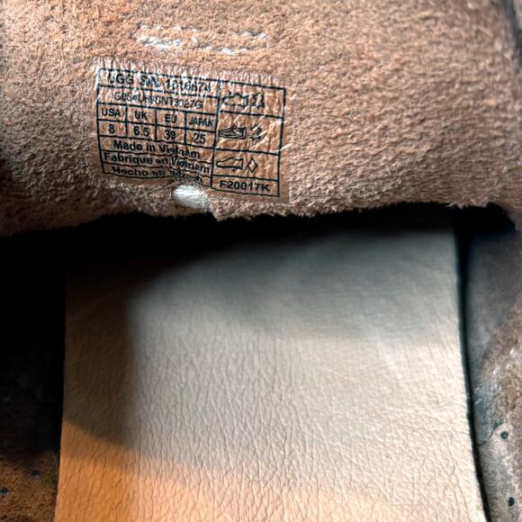 UGG UGGs Tye Women's Brown Leather Suede Tideline Shoes Sneakers US Size 8 - Picture 10 of 10